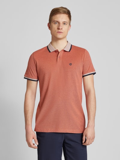 MCNEAL Poloshirt met labeldetail, model 'RUBY' Roestrood - 4