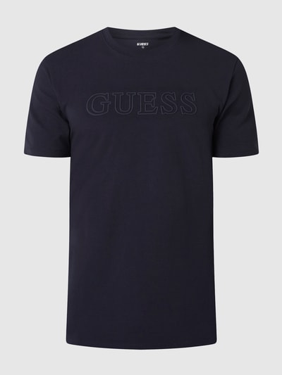 Guess Activewear T Shirt mit Logo Print dunkelblau online kaufen