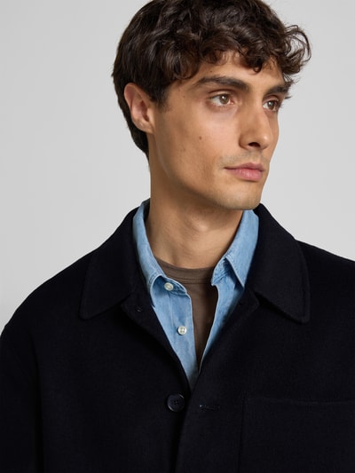 Officine Générale Hemdjacke mit Knopfleiste Dunkelblau 3