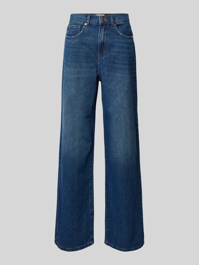 Only Wide Leg Jeans aus reiner Baumwolle mit Kontrastnähten Modell 'HOPE' Jeansblau 1