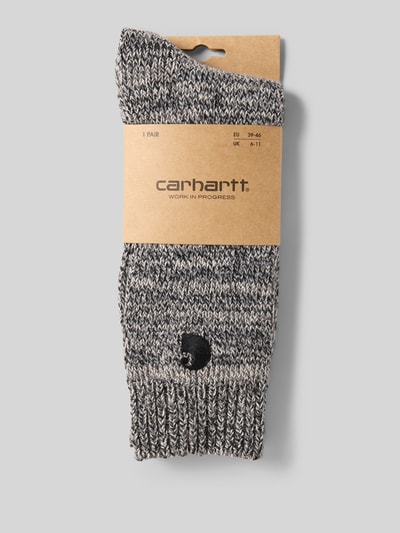 Carhartt Work In Progress Sokken met labelstitching, model 'Tony' Zwart - 3