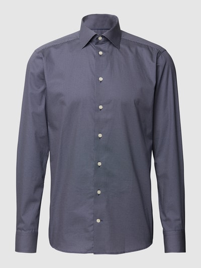 Eton Koszula biznesowa o kroju slim fit z diagonalu  Granatowy 2