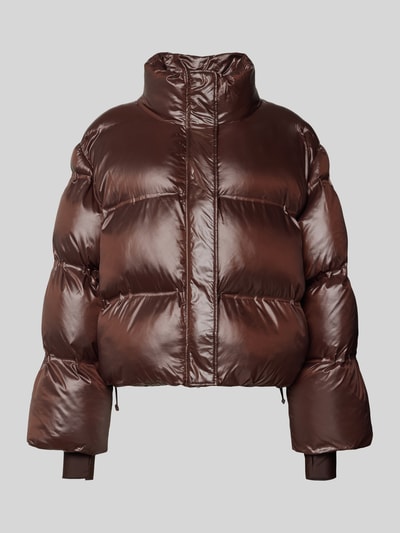 Neo Noir Kurtka pikowana ze stójką model ‘Rhea’ Ciemnobrązowy 2