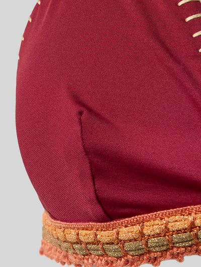 Vrouwenmodel draagt Bikini met Häkelspitze van Banana Moon, materiaalmix met stretch, nauwsluitend, met gehaakt kant, detailopname