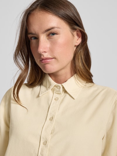 Gant Cordbluse mit Knopfleiste Ecru 3