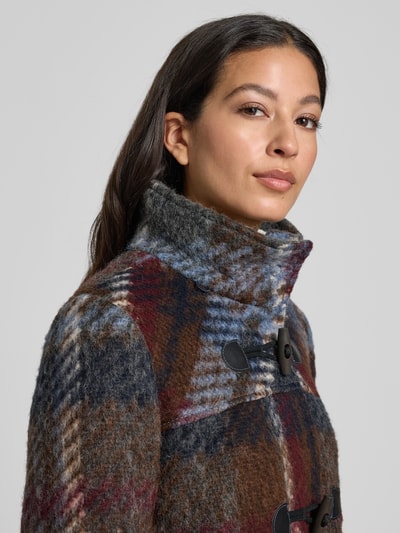 Amber & June Regular fit lange jas met capuchon Blauw - 3