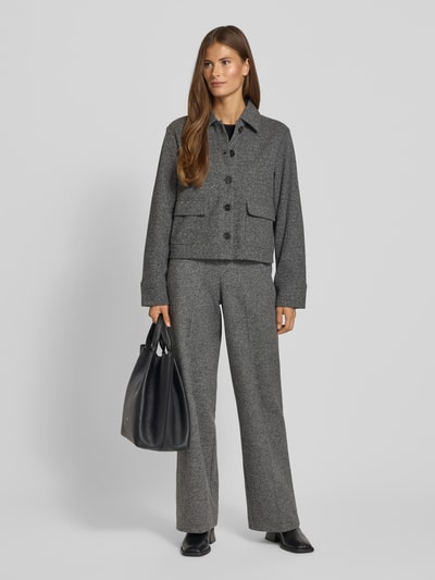 Marc O'Polo Wide leg pantalon van katoenmix Middengrijs - 1