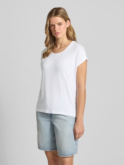 ONLY damski t-shirt o kroju regular fit z mieszanki wiskozy model 'MOSTER' Biały 4
