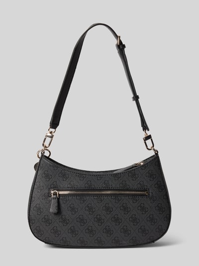 Produktfoto, Shoulder Bag mit Logo-Detail Modell 'Noelle' von GUESS, nadruk z logo na całej powierzchni, imitacja skóry, detal z logo, odpinany pasek na ramię, główna przegroda z zamkiem błyskawicznym, szerokość w rozmiarze 1: 29 cm, długość w rozmiarze 1: 18 cm, głębokość w rozmiarze 1: 6 cm, długość paska na ramię w rozmiarze 1: 60 cm