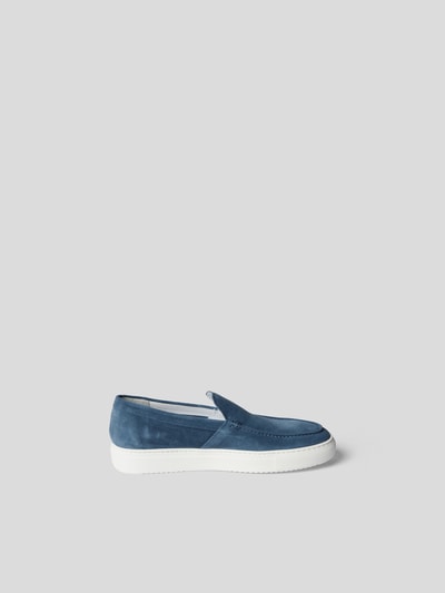 Doucal's Loafer aus Veloursleder Marineblau 5