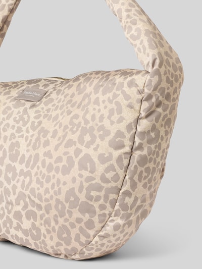 Productfoto, Shoulder Bag mit Logo-Patch van Studio Noos, all-over dierenprint in beige tinten, hoofvak met ritssluiting, schouderband, breedte 56 cm, lengte 53 cm, diepte 10 cm, bandlengte 74 cm