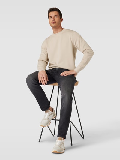 Casual Friday Sweatshirt met ronde hals, model 'Sebastian' Steengrijs - 1