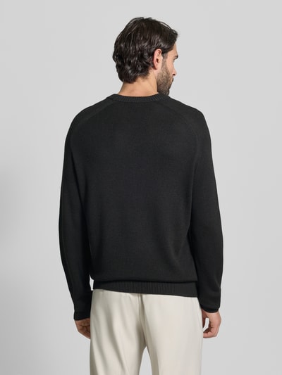 BOSS Orange Regular Fit Strickpullover aus Schurwoll-Mix Modell 'AKAJER' Black 5