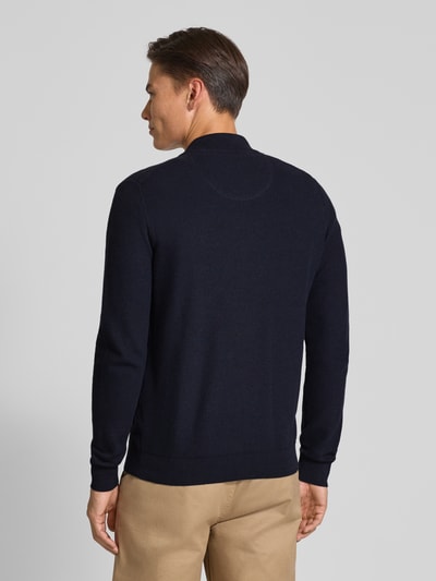 Fynch-Hatton Gebreid jack met logostitching Marineblauw - 5