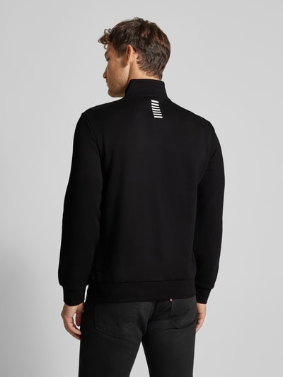 EA7 Emporio Armani Sweatshirt mit Troyer-Kragen Black 5