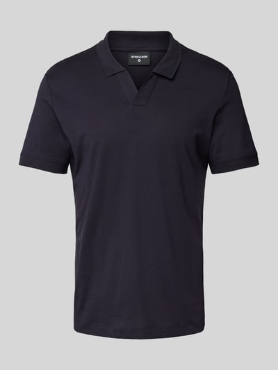 Strellson Poloshirt met structuurmotief, model 'Clark' Marineblauw - 2