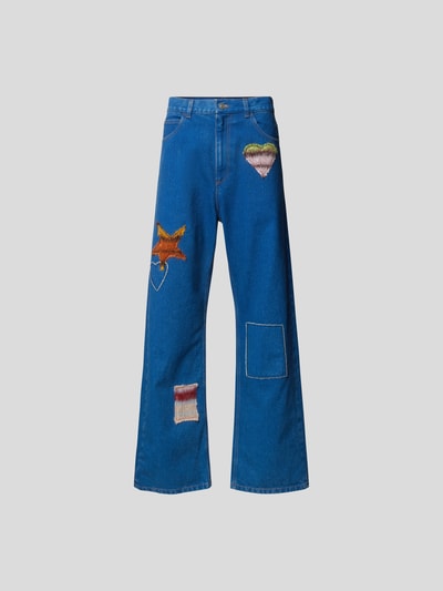 Marni Relaxed Fit Jeans mit Motiv-Patches Ocean 2