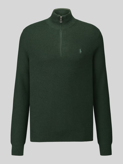 Polo Ralph Lauren Pullover mit Half Zip Troyerkragen Dunkelgruen 2