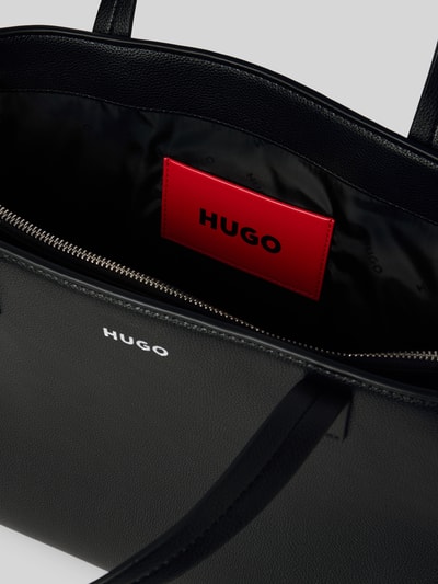 HUGO Handtasche mit Label-Print Modell 'BEL' Black 5