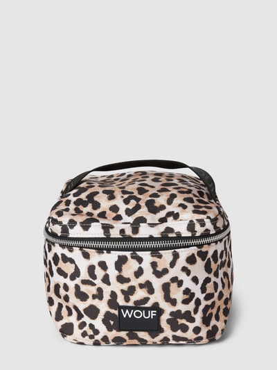 WOUF Kosmetiktasche mit Animal-Print Modell 'Cleo' Sand 1