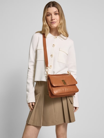 Tommy Hilfiger Crossbodytas van schapennappa met labeldetail Camel - 1