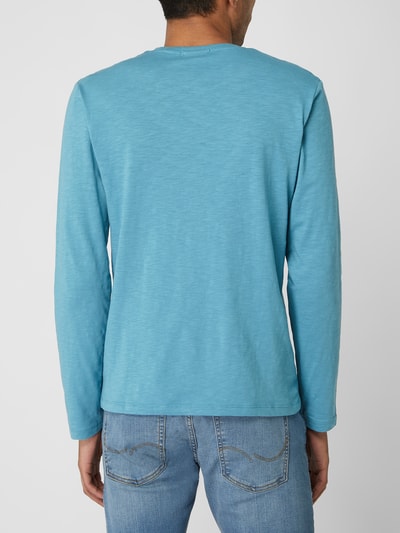 NO EXCESS Shirt met lange mouwen van katoen  Lichtblauw - 5
