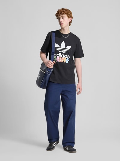 adidas Originals Regular Fit T-Shirt aus reiner Baumwolle mit Logo-Print Black 1