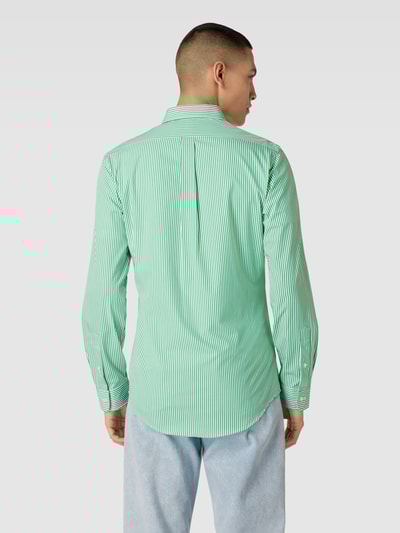 Polo Ralph Lauren Slim Fit Freizeithemd mit Streifenmuster Grün 5