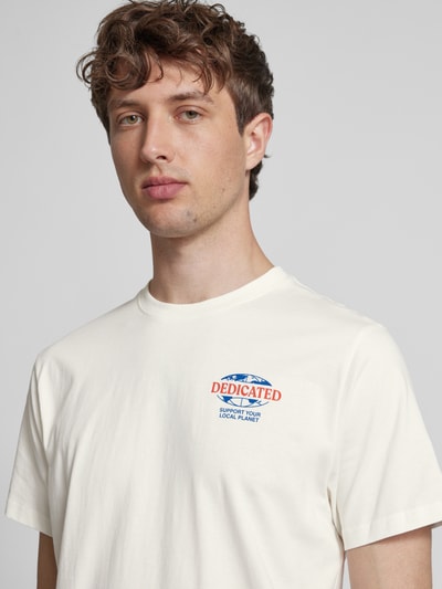 Dedicated T-Shirt mit Rundhalsausschnitt Modell 'Support' Offwhite 3