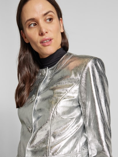 Marc Cain Korte blazer in metallic Zilver - 3