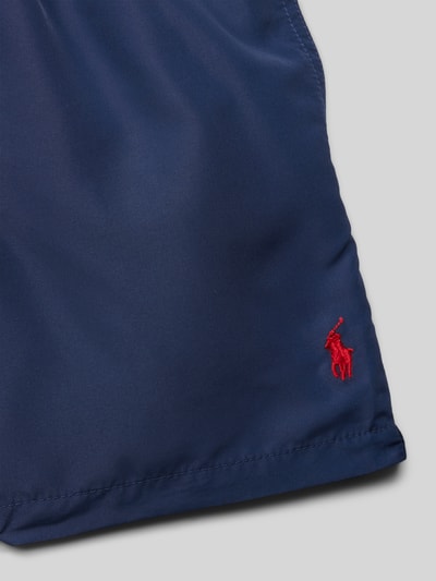 Polo Ralph Lauren Kids Zwembroek met labelstitching, model 'TRAVLR' Marineblauw - 2