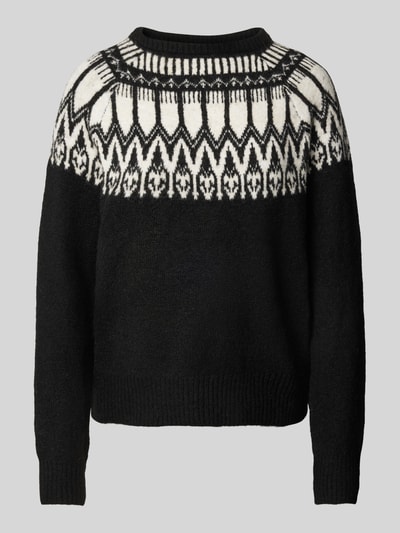 Vero Moda Sweter z norweskim wzorem model ‘SIMONE’ Czarny 2