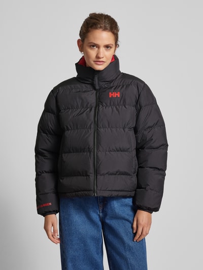 Helly Hansen Pikowana kurtka z kapturem z nadrukiem z logo Czarny 4