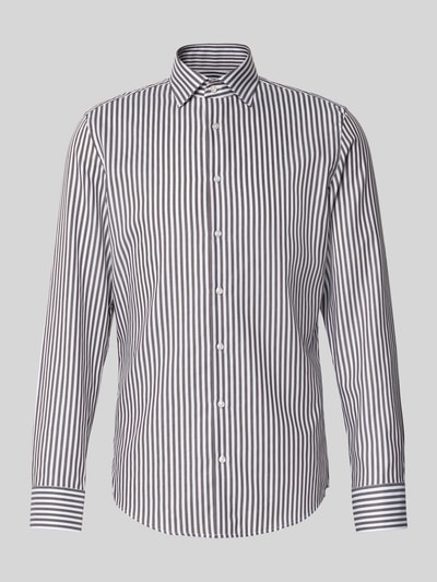 SEIDENSTICKER Slim Fit Business-Hemd mit Knopfleiste Mittelbraun 2