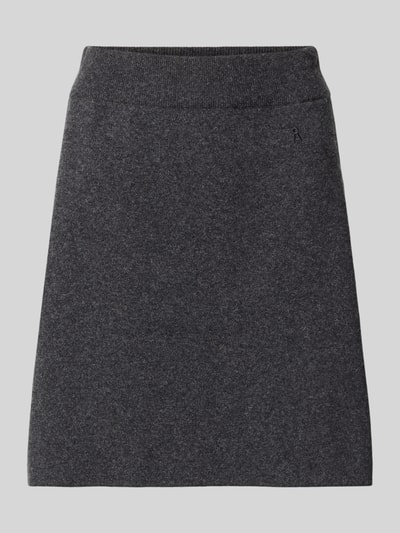 Produktfoto, dunkelgrauer Slim Fit Mini-Rock aus Baumwoll-Mix von ARMEDANGELS mit dezenter Struktur, Damen Mini-Rock von ARMEDANGELS