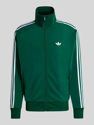 adidas Originals Relaxed Fit Sweatjacke mit Logo-Stitching Modell 'FIREBIRD' Dunkelgruen 2