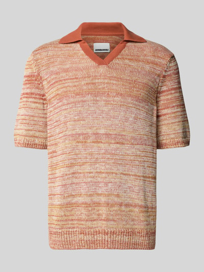 ARMEDANGELS Regular Fit Poloshirt aus reiner Bio-Baumwolle Modell 'YARNMIX' Orange 2