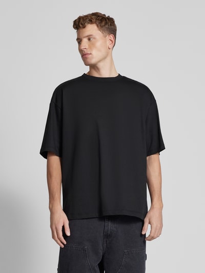 Tom Tailor Denim Oversized T-shirt in een effen design Zwart - 4