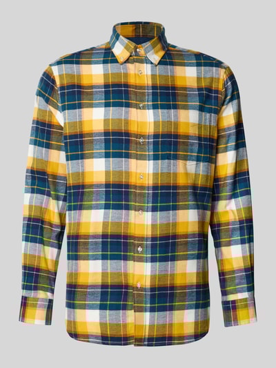 Christian Berg Men Regular fit vrijetijdsoverhemd met button-downkraag Geel - 2