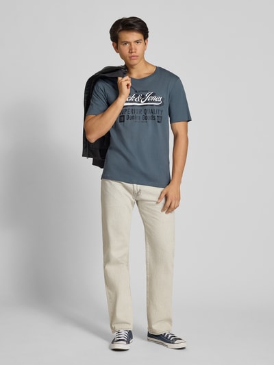 Jack & Jones T-shirt z nadrukiem z logo Niebieski 1