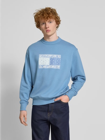 Tommy Jeans Relaxed fit sweatshirt van puur katoen Rookblauw - 4