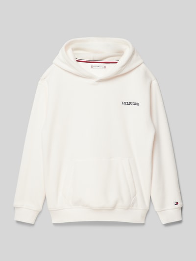 Tommy Hilfiger Teens Hoodie mit Logo-Stitching Modell 'POLAR' Ecru 1