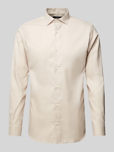 Jack & Jones Premium Slim fit vrijetijdsoverhemd met kentkraag, model 'PARKER' Beige - 2