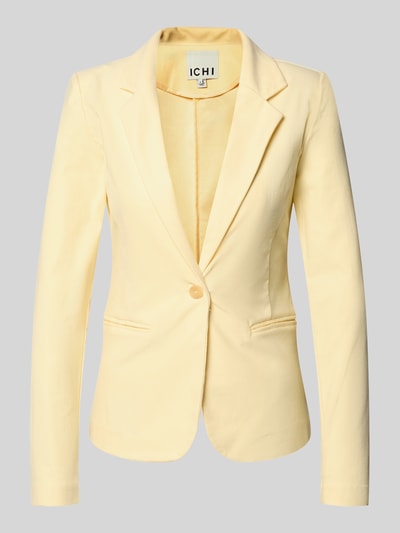 ICHI Slim Fit Blazer mit Paspeltaschen Modell 'KATE' Pastellgelb 2