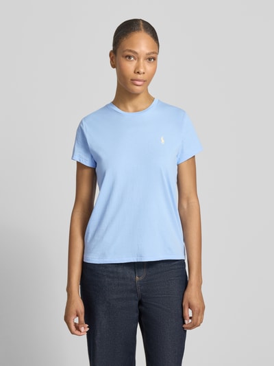 Polo Ralph Lauren Regular Fit T-Shirt aus reiner Baumwolle Hellblau 4