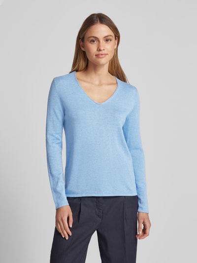 Tom Tailor Pullover aus Baumwoll-Viskose-Mix Hellblau Melange 4