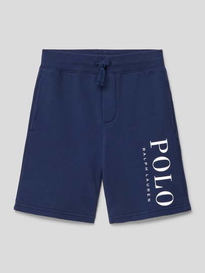 Polo Ralph Lauren Teens Regular fit sweatshorts met labelprint Marineblauw - 1