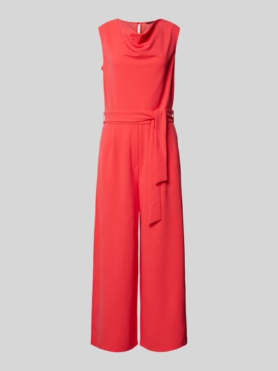 comma Jumpsuit mit Wasserfall-Ausschnitt Rot 2