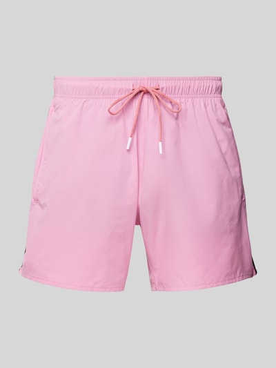 BOSS Regular Fit Badeshorts mit Label-Print Modell 'Iconic' Pink 1