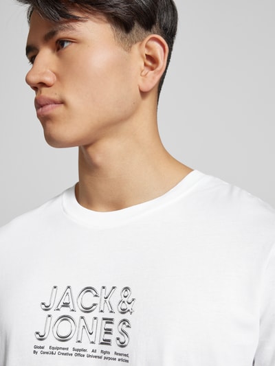 Jack & Jones T-shirt z nadrukiem z logo model ‘CODYNAMIC’ Biały 3